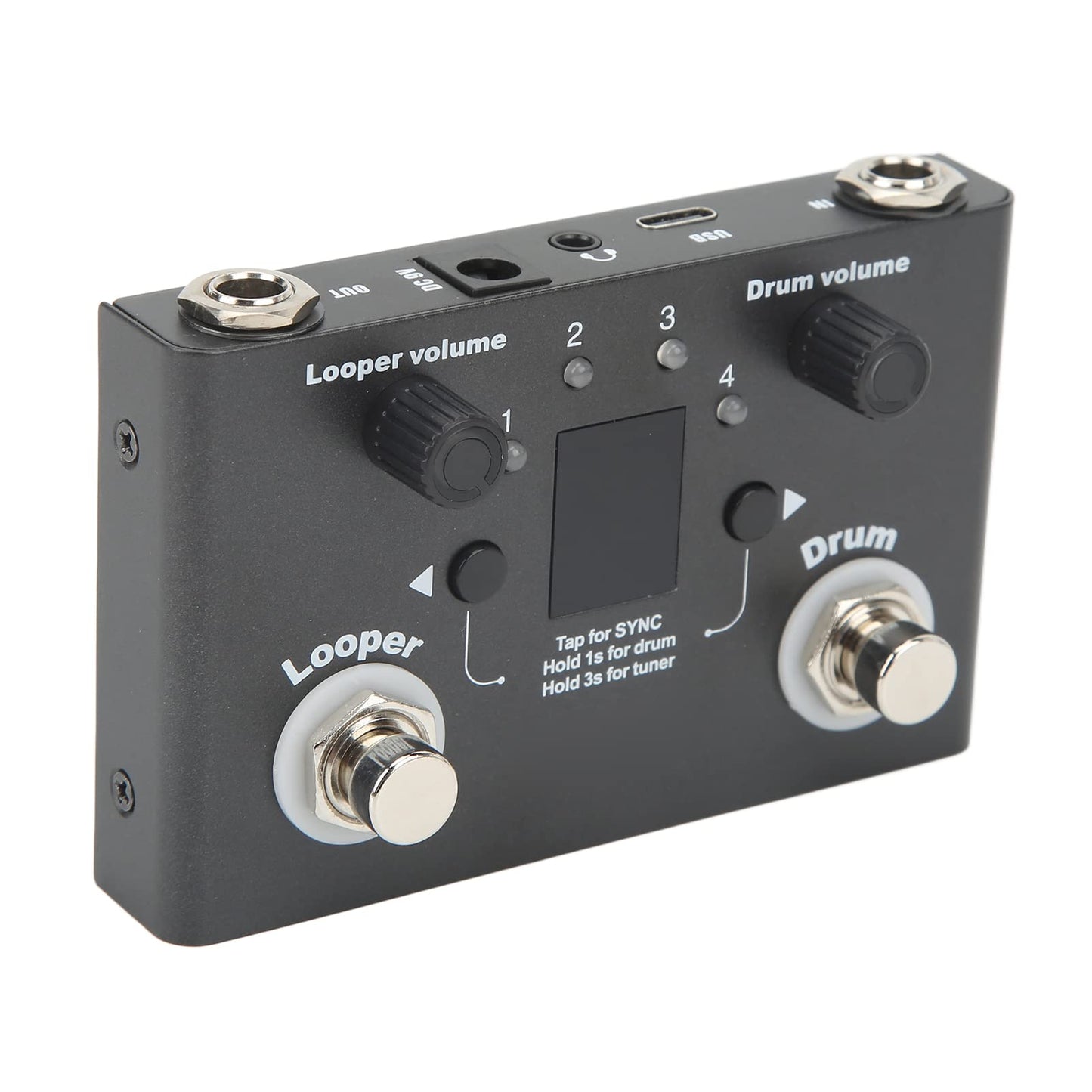 Efecto de bucle, caja de ritmos Looper Pedal Sensible Afinación precisa Metal Alta resistencia para equipos de audio