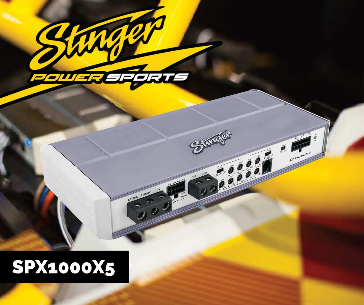 Amplificador Marino Stinger 5 Canales Resistente a la Intemperie 1000 Vatios Clase D