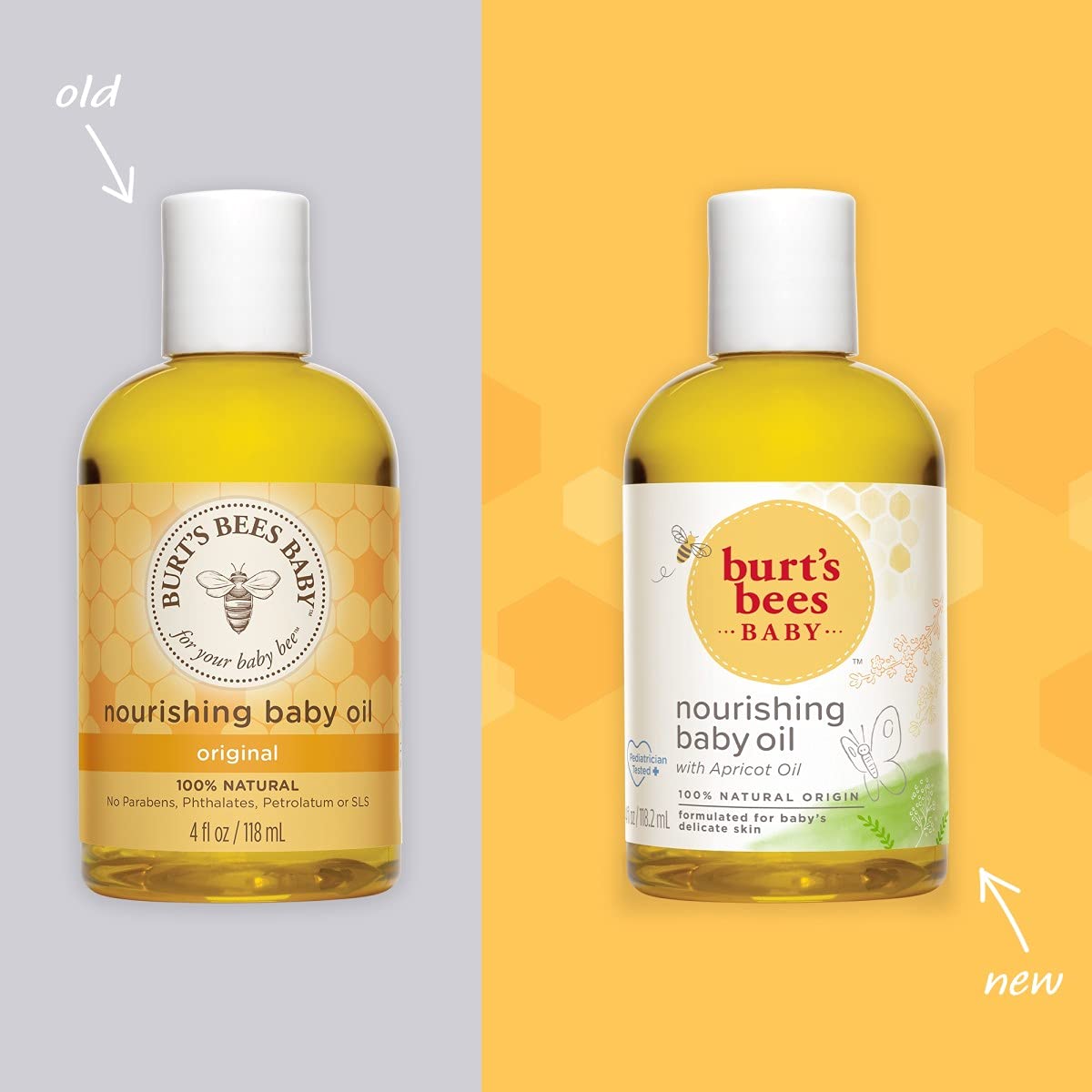 Burt's Bees Baby Nourishing Baby Oil, 100% Natural Baby Skin Care - 4 Ounce Bottle - Pack of 3