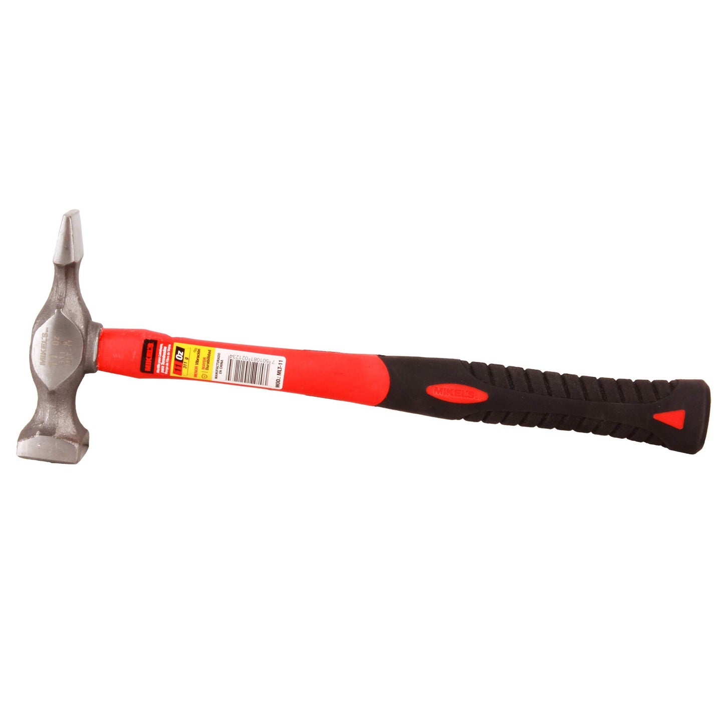 Martillo Mikel's MLT-11 Rojo para Terminados con Mango de Fibra de Vidrio