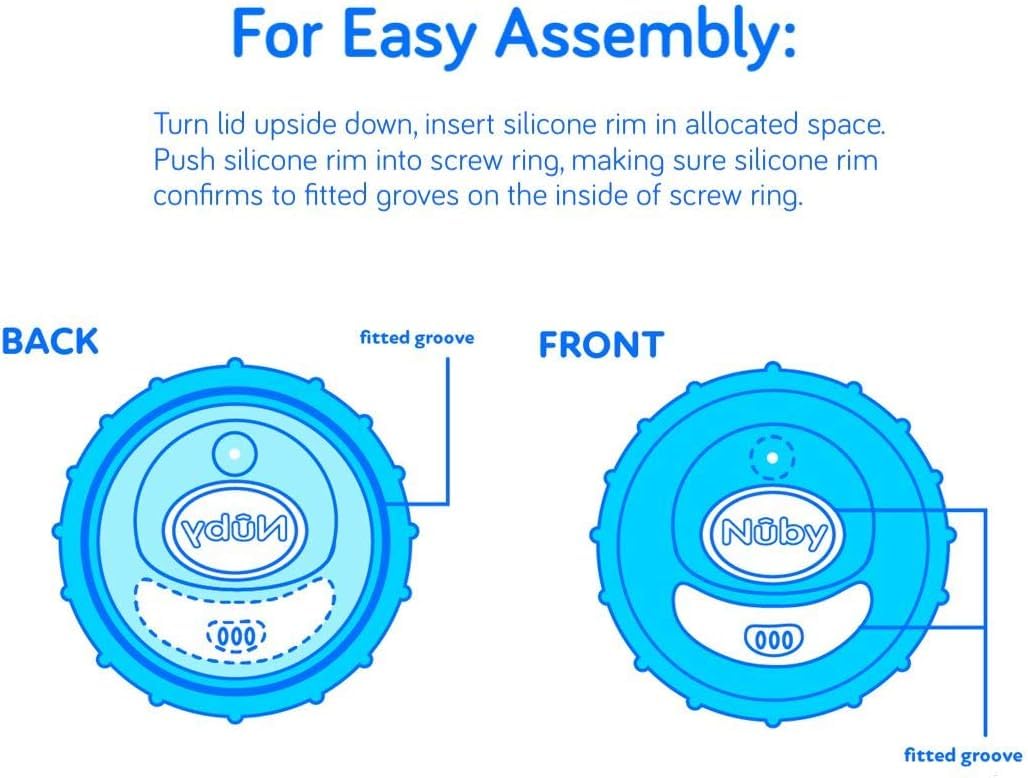 Taza de Transición Aislada Nuby Animales Acuáticos y Formas Blancas sin Derrames para Niños