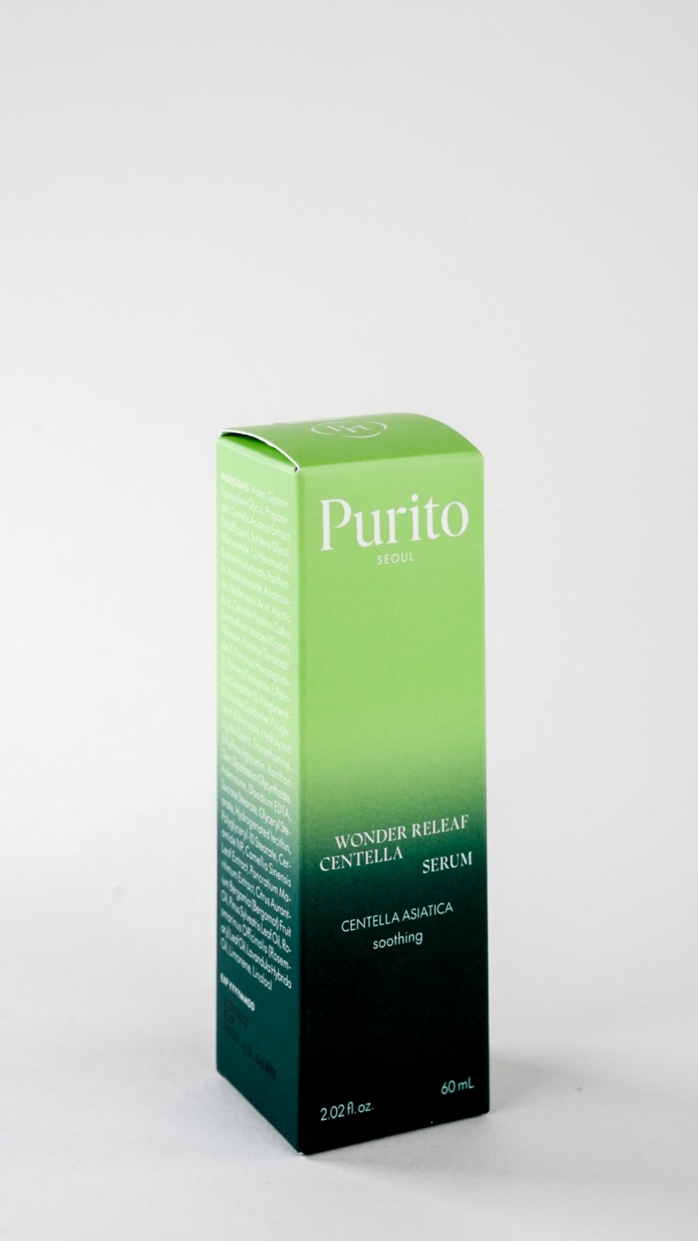 PURITO SEOUL Wonder Releaf Centella Serum Korean Centella, Ampoule, Soothing, Barrier Strengthening, Recovery Facial Serum for face, K-Beauty, 60ml 2fl.oz