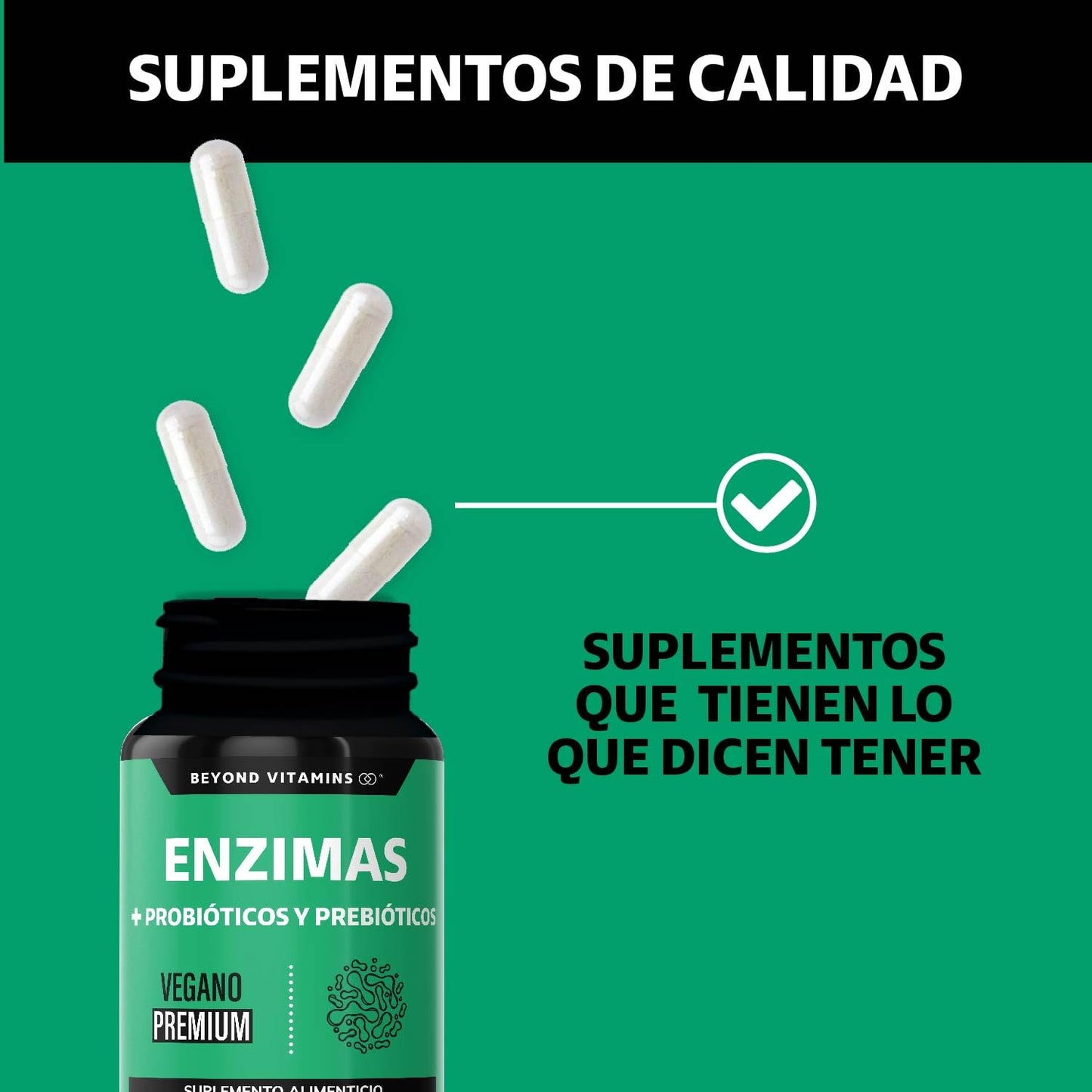 Enzimas Digestivas y Probióticos Lactobacillus acidophilus 180 Cápsulas