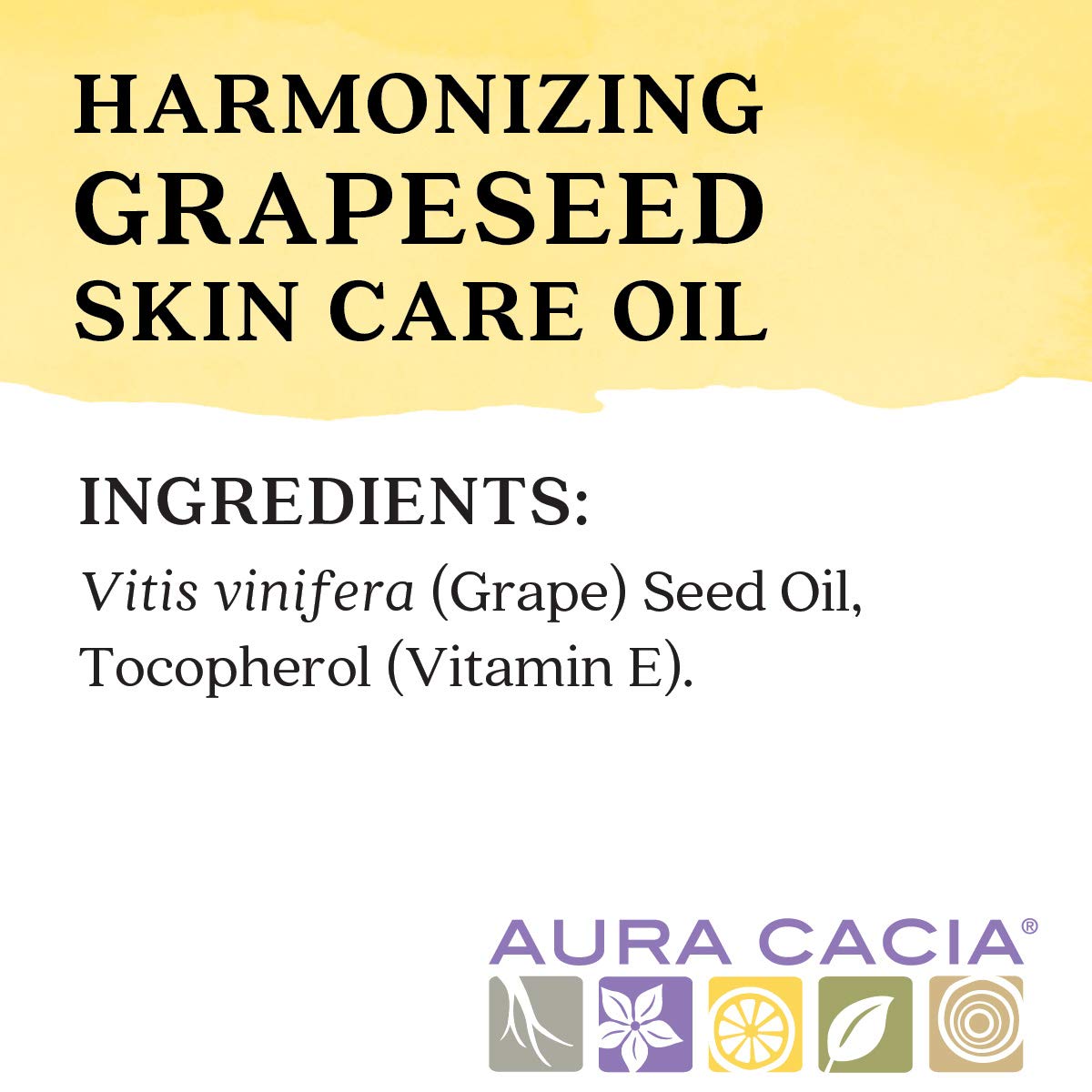 Aura Cacia Natural Skin Care Oil, Harmonizing Grapeseed with Vitamin E, 16 Fluid Ounce