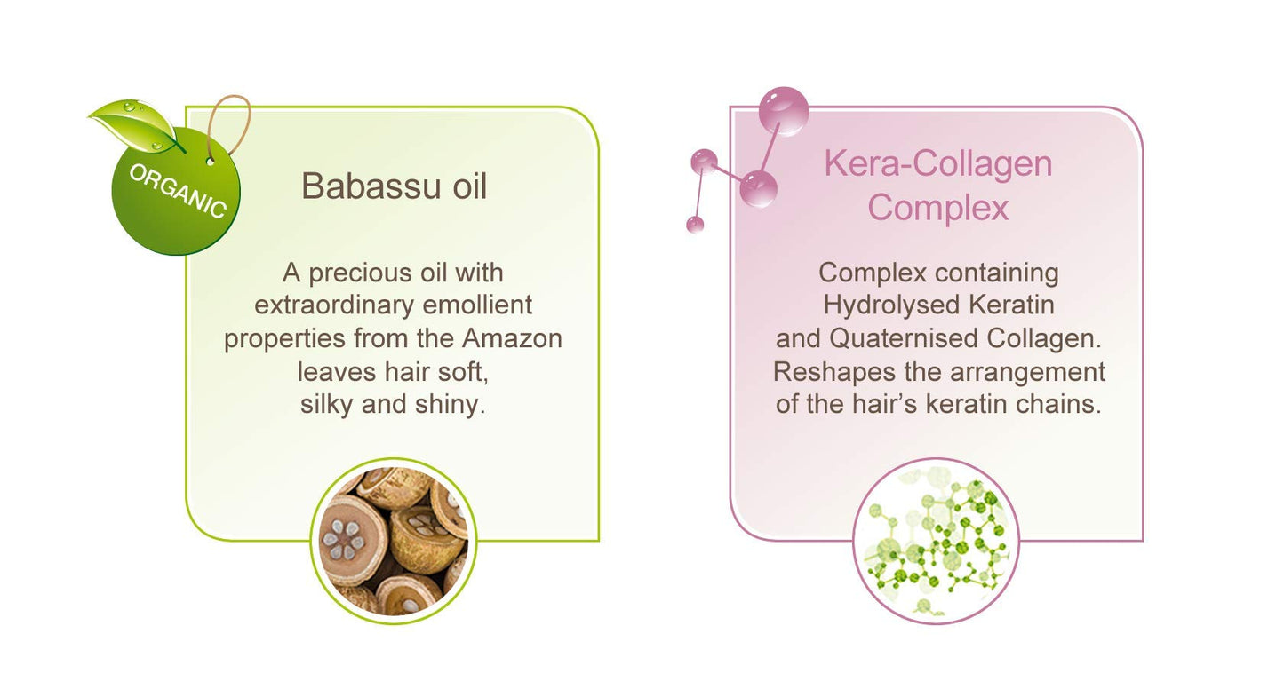 Acondicionador sin sulfatos 8.45 fl. oz. potenciador de tratamiento de keratina - Fórmula profesional para salón de belleza. ¡Mantén y mejora tu cabello!