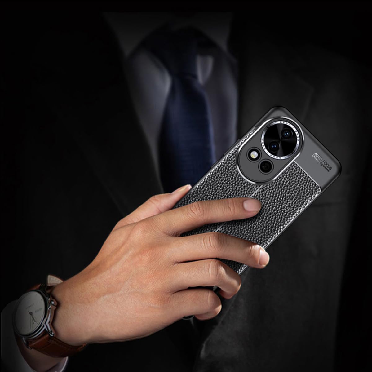 DABUNA Funda para Huawei Nova 13 y Nova 12 Case Uso Rudo Protector de Cámara Duradero Suave Antihuellas Protector Cover (Negro)