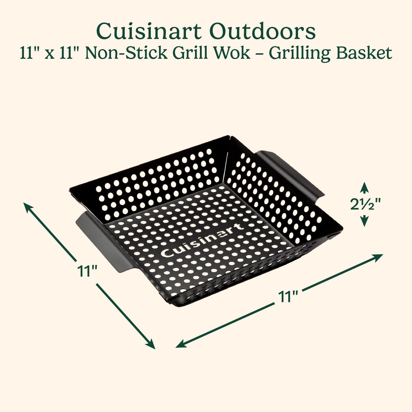Cuisinart CNW-328 Non Stick Grill Wok, 11" x 11