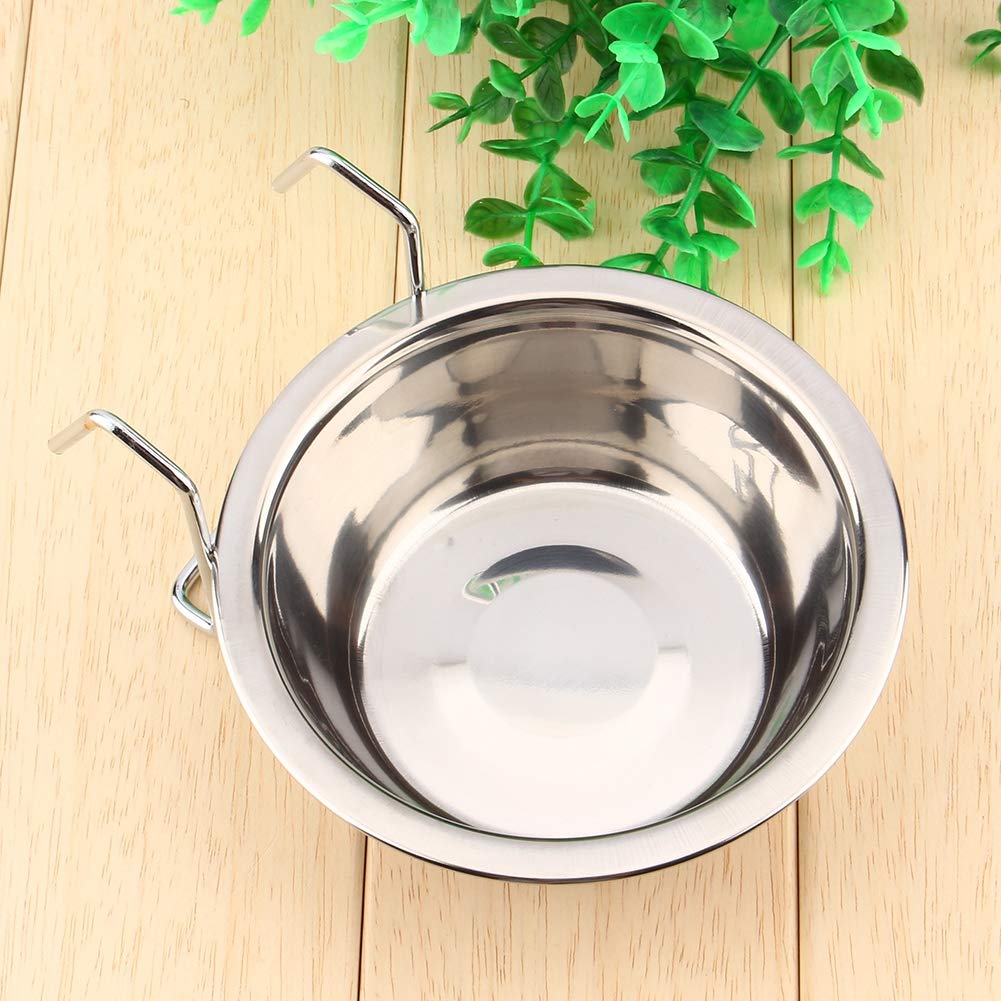 Comederos para Loros, Cuencos Colgantes con Loop Y La Abrazadera De Gancho De Montaje De La Jaula De Acero Inoxidable Agua Fuente Alimentaria para Mascotas para Chinchilla HuróN CacatúA Conura