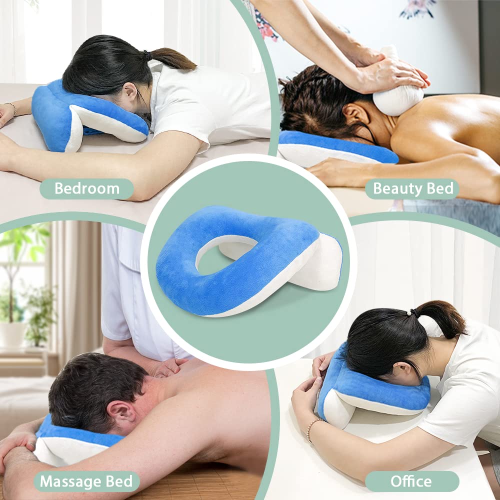 Almohada Facial con Agujero para la Cara, Ideal para Después de Cirugía Ocular y Descanso en Posición Boca Abajo