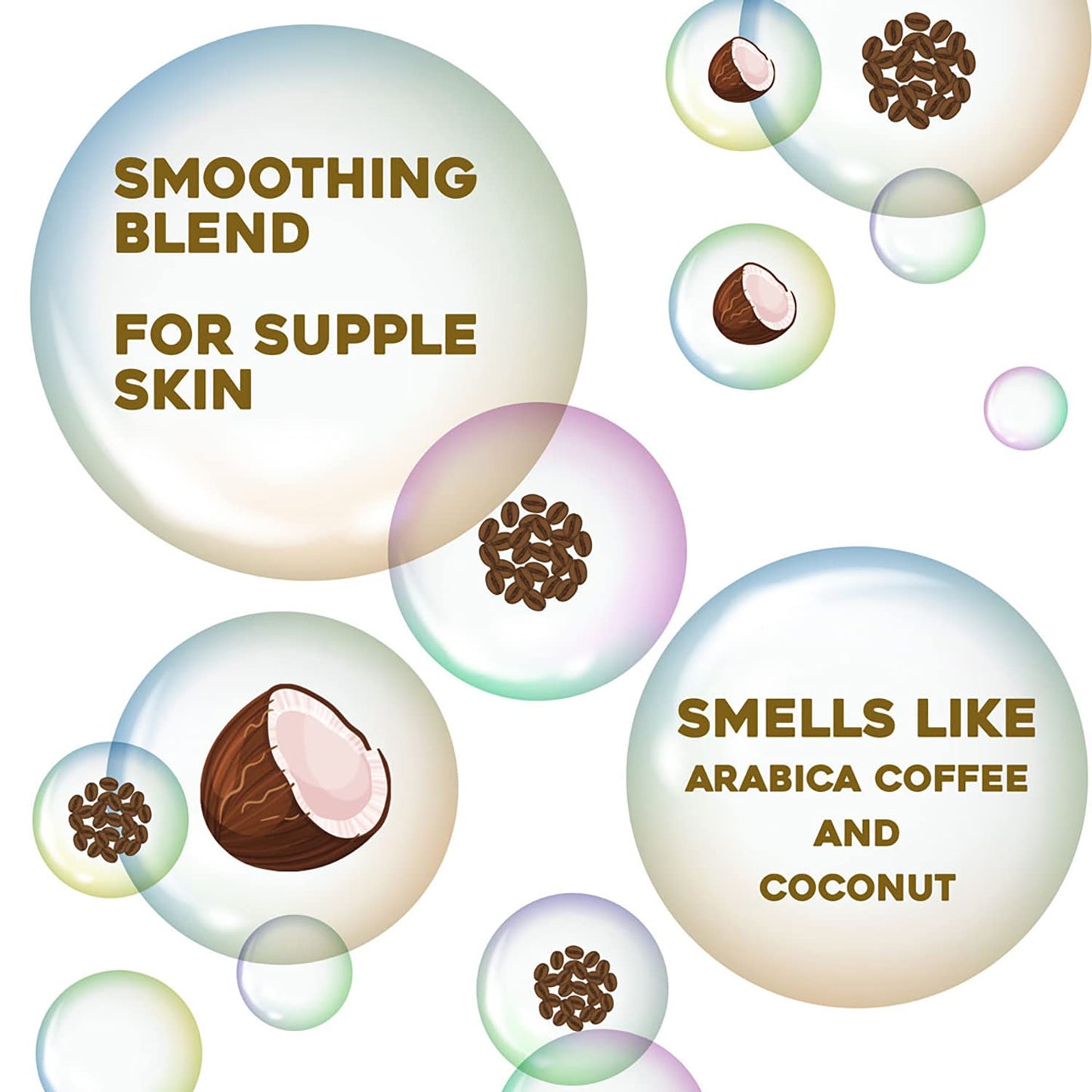OGX, Crema Corporal, Smoothing + Coconut Coffee Body Cream, 577 ml + OGX, Jabón Exfoliante Corporal, Smoothing + Coconut Coffee Scrub & Wash, 577 ml
