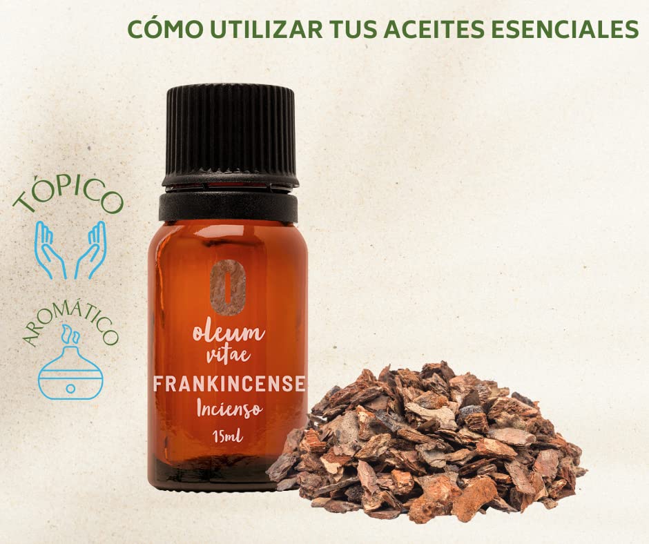 Aceite Esencial OLEUM VITAE Incienso 100% Puro y Orgánico Certificado USDA 15ml