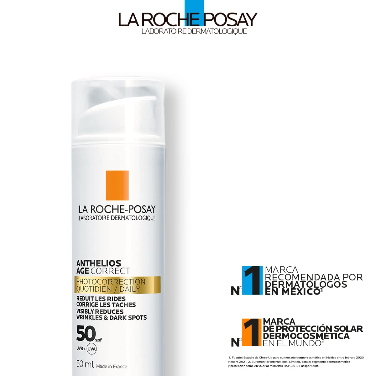 La Roche Posay Hyalu B5 Serum Facial de Acido Hialuronico con Vitamina B5 Puro. Suero Concentrado Antiarrugas, 30 ml + protector solar facial anthelios age correct crema ligera fps50
