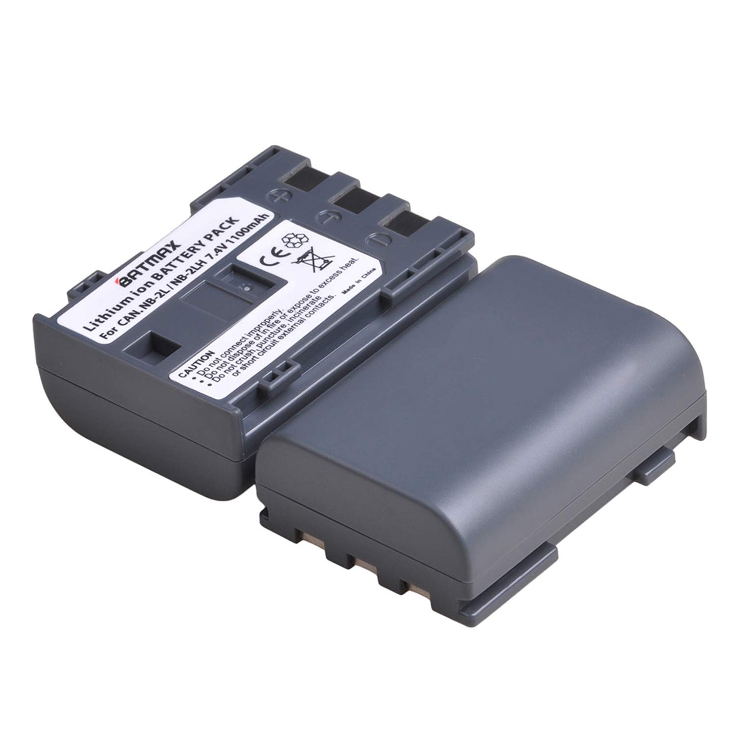 Batmax 2Pcs NB-2L NB-2LH Battery + Built-in USB LED Charger for Canon PowerShot G7 G9 S80 S70 S60 S50 S45 S40 S30, Canon DC410 DC420 EOS 350D 400D Digital Rebel XT XTi, VIXIA HF R10