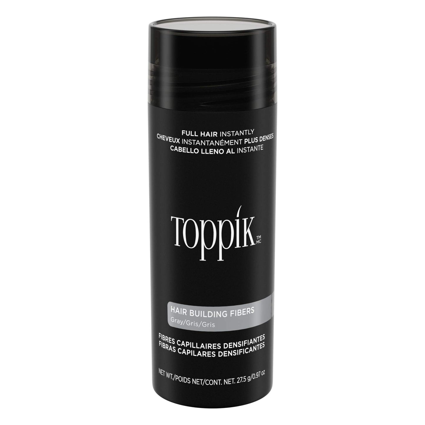 TOPPIK Fibras de construcción de pelo, Gris, 0.97 oz.