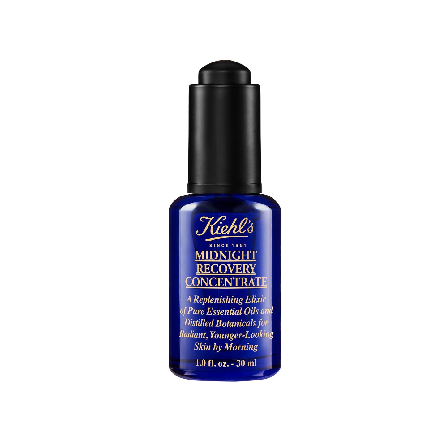 Kiehl's Midnight Recovery Serum, Aceite Facial Hidratante Concentrado, Restaura el Resplandor de la Piel Durante la Noche y Reduce la Apariencia de las Líneas de Expresión, 30 ml