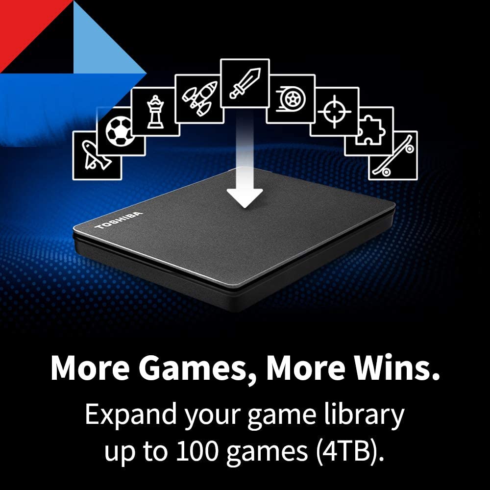 Disco Duro Externo Toshiba Canvio Negro para Gaming 2TB USB-A 3.0