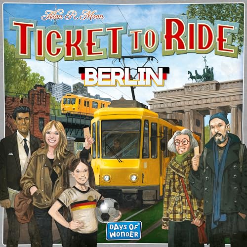 Juego de mesa Ticket to Ride Berlin – Juego de estrategia de construcción de rutas de tren, divertido juego familiar para niños y adultos, de 8 años en adelante, 2 a 4 jugadores, tiempo de juego de 10