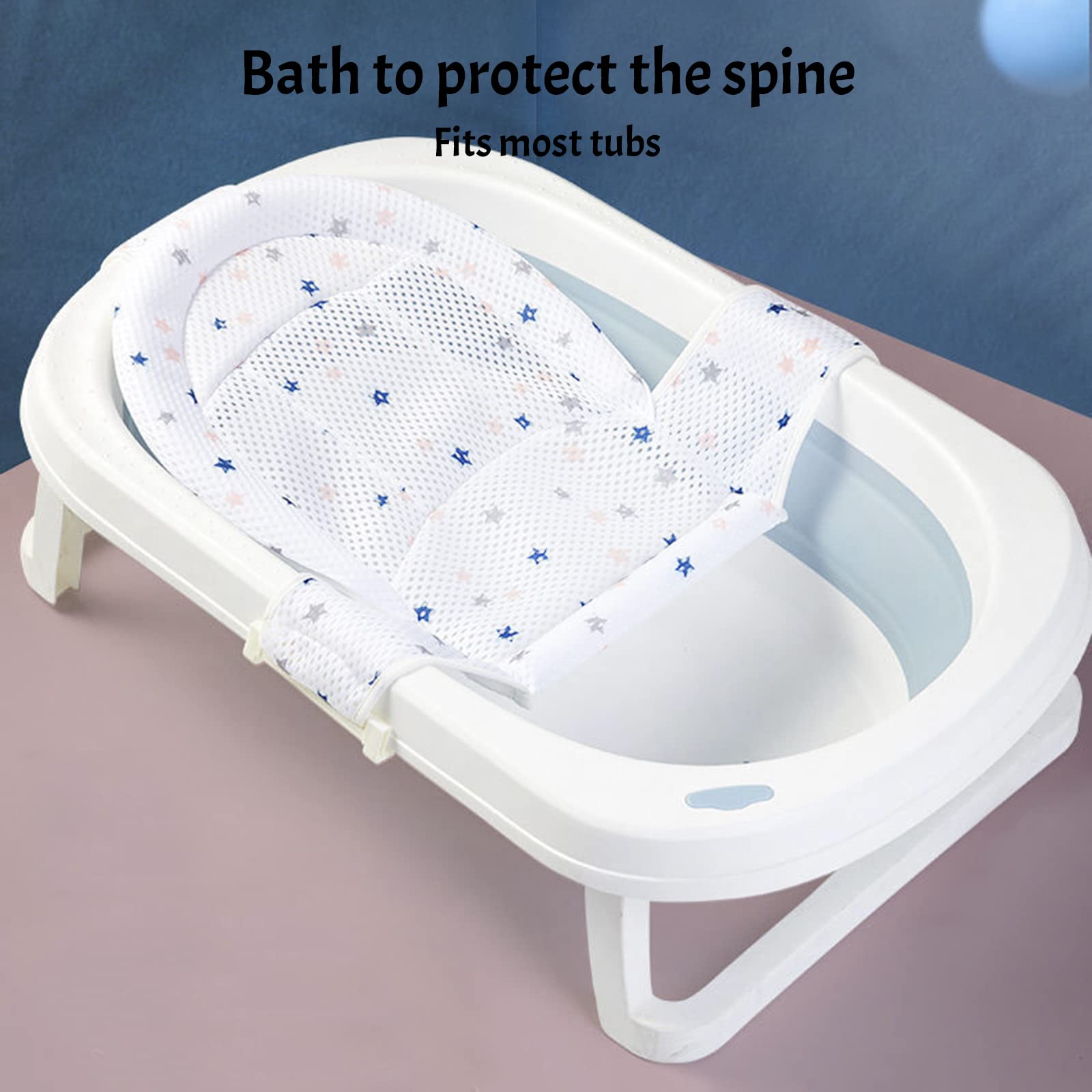 Red de Apoyo para Bañera Bebé Recién Nacido Malla Suave Ajustable