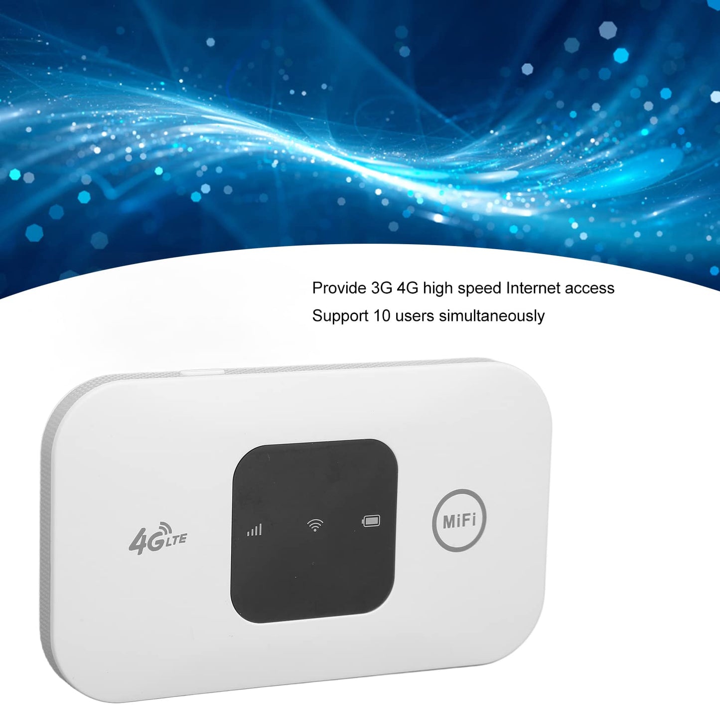 Zerone - WiFi Portátil de Alta Velocidad Portátil Pequeño 4G WiFi Móvil Hotspot Router para Teléfono Laptop Desktop Tablet White