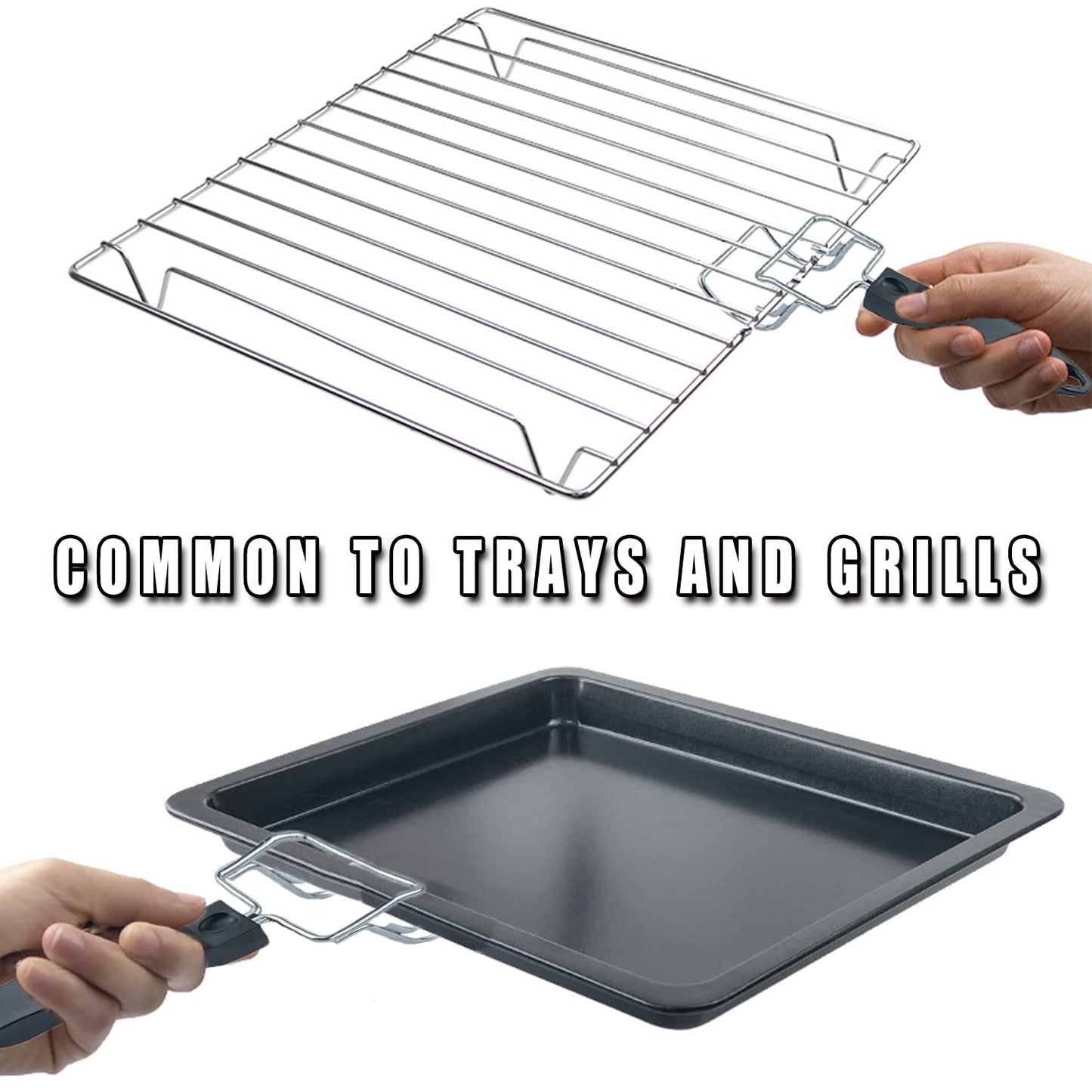 Extractor de bandeja de horno tostador por convección, extractor de parrillas, clip de parrillas, clip de horno, clip de comida para horno, mango de bandeja de horno, clip resistente a escaldado,