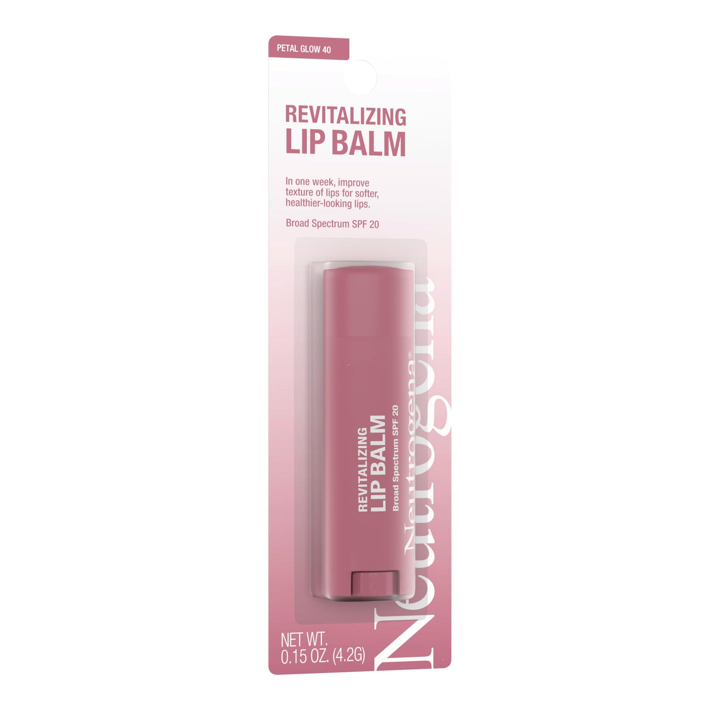 Neutrogena Revitalizing Lip Balm Spf 20, Petal Glow 40, .15 Oz.