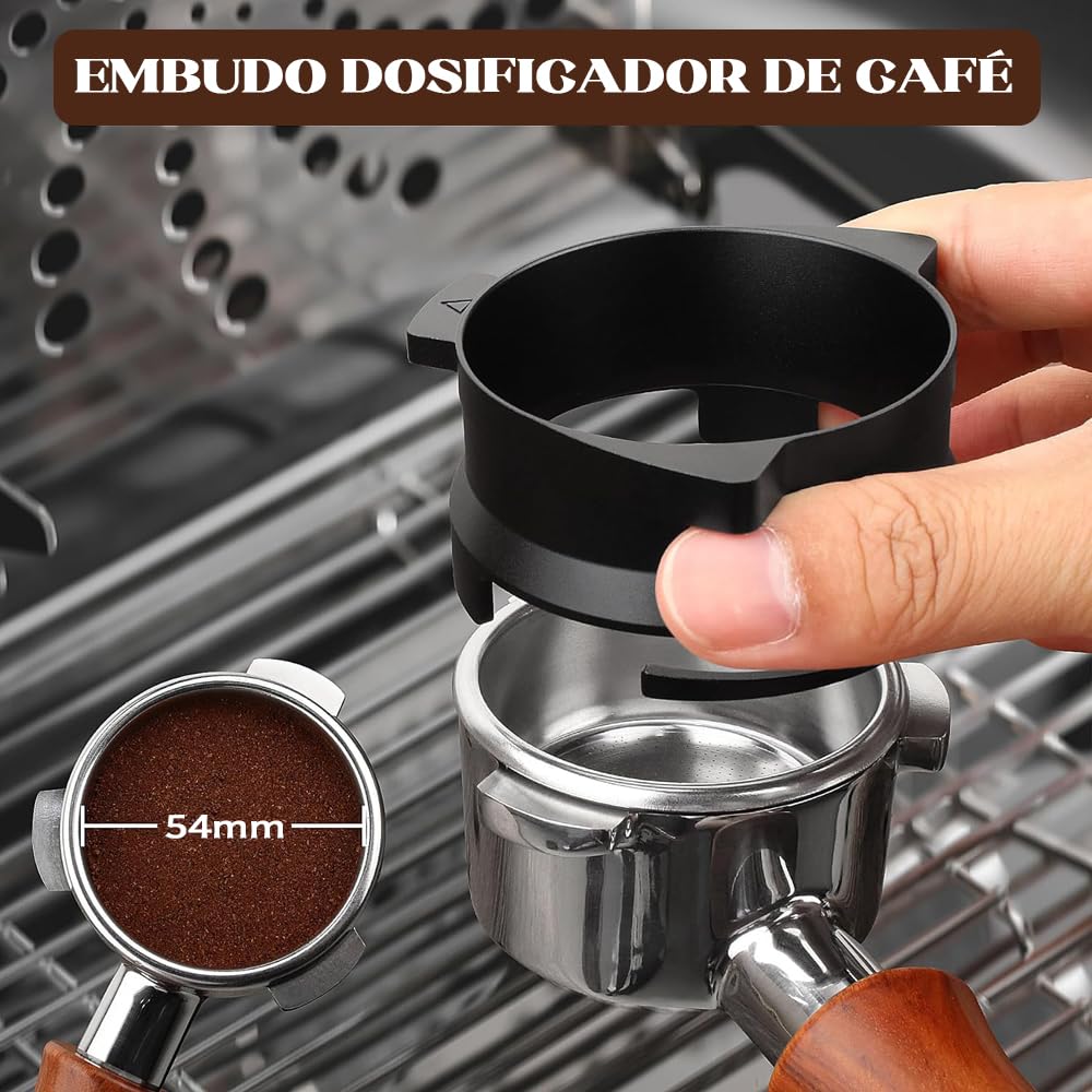 Embudo Dosificador para Cafeteras Breville Aluminio 54 mm Resistente y Fácil de Limpiar