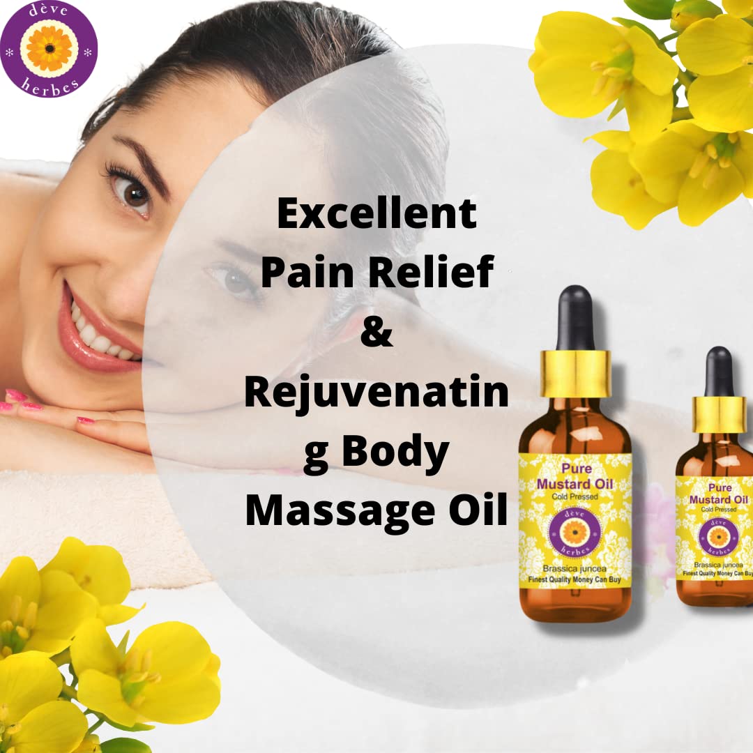 Aceite de Mostaza Deve Herbes Puro con Gotero de Vidrio Grado Terapéutico 100% Natural 15 ml