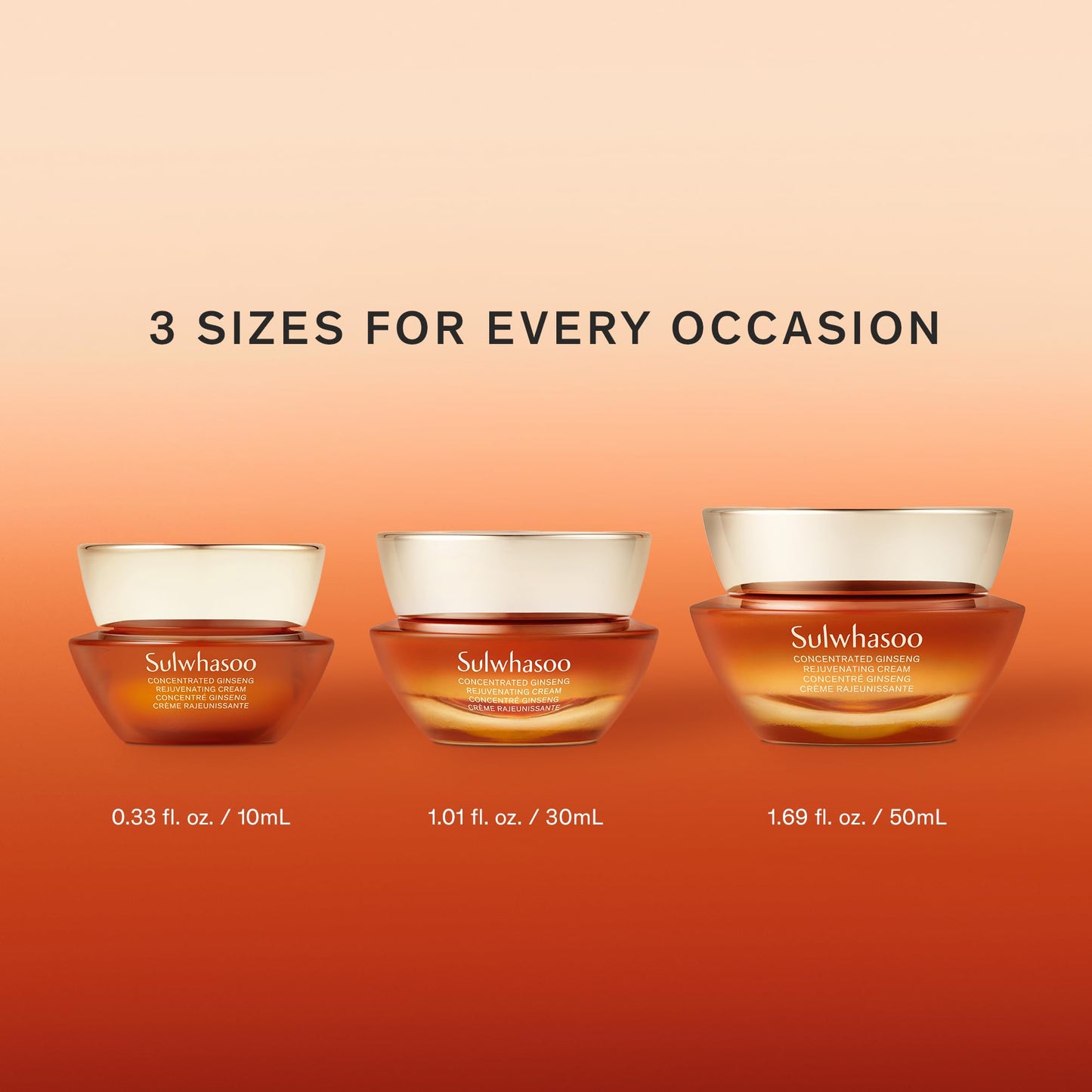Sulwhasoo Concentrated Ginseng Renewing Cream: Travel Sized Cream to Hydrate, Visibly Firm, and Visibly Soften Lines & Wrinkles, 0.33 fl. oz.