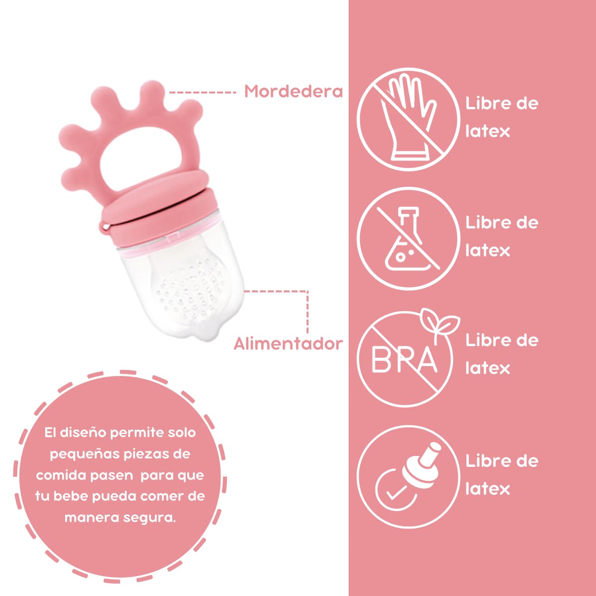 Chupones Alimentadores Seviete Verde con Molde para Paletas y Fundas para Bebés