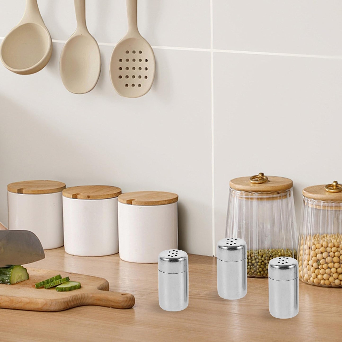 Ciieeo 6 Mini Pimentero Tarro De Especias De Viaje Contenedores De Sal De Viaje Tarros De Condimentos Coctelera Artículos Esenciales Para Acampar Contenedor De Pimienta Azucarero
