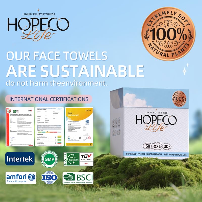 HOPECO LIFE Toallas faciales XXL