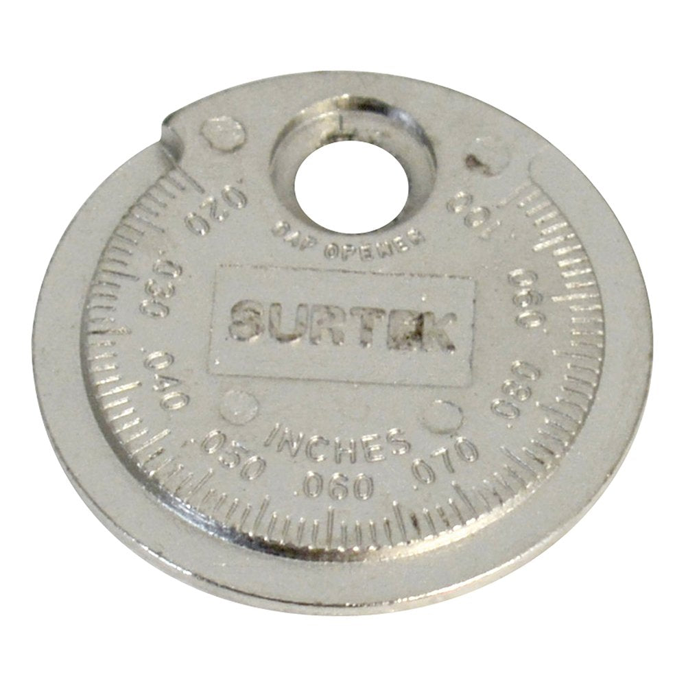 Surtek 107336 Calibrador tipo rampa para bujía 0.020" a 0.10"
