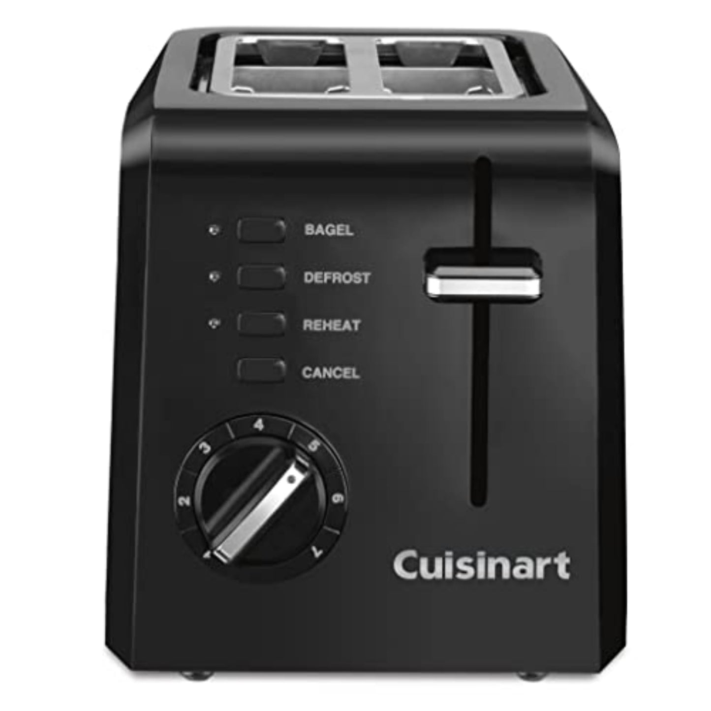Cuisinart CPT-122BK tostador compacta de plástico de 2 rebanadas, color negro