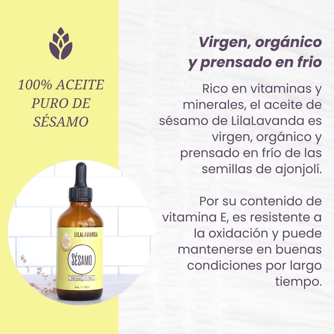 Aceite de Sésamo Orgánico Premium para Aromaterapia y Masajes de Calidad Suprema - ¡Compra Online Hoy!
