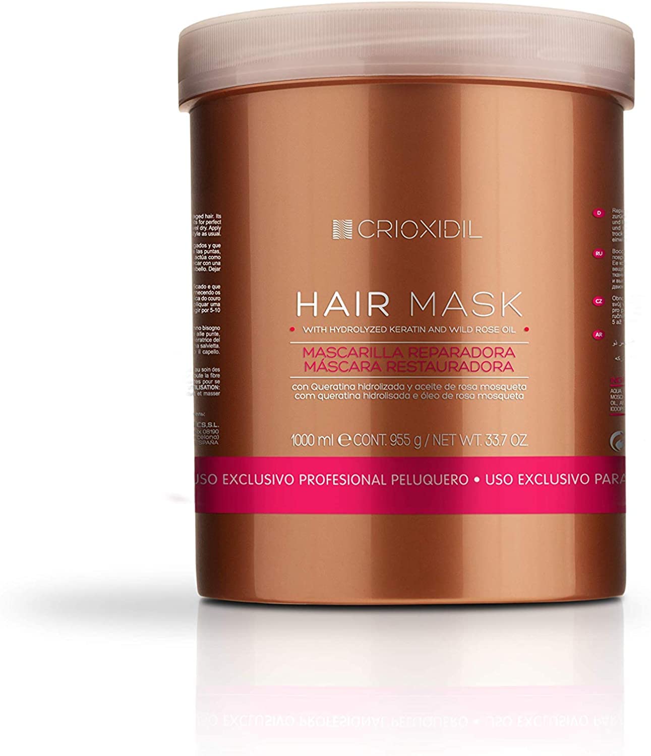 Mascarilla Reparadora Crioxidil Cabellos Castigados Rosa Mosqueta y Keratina Hidrolizada