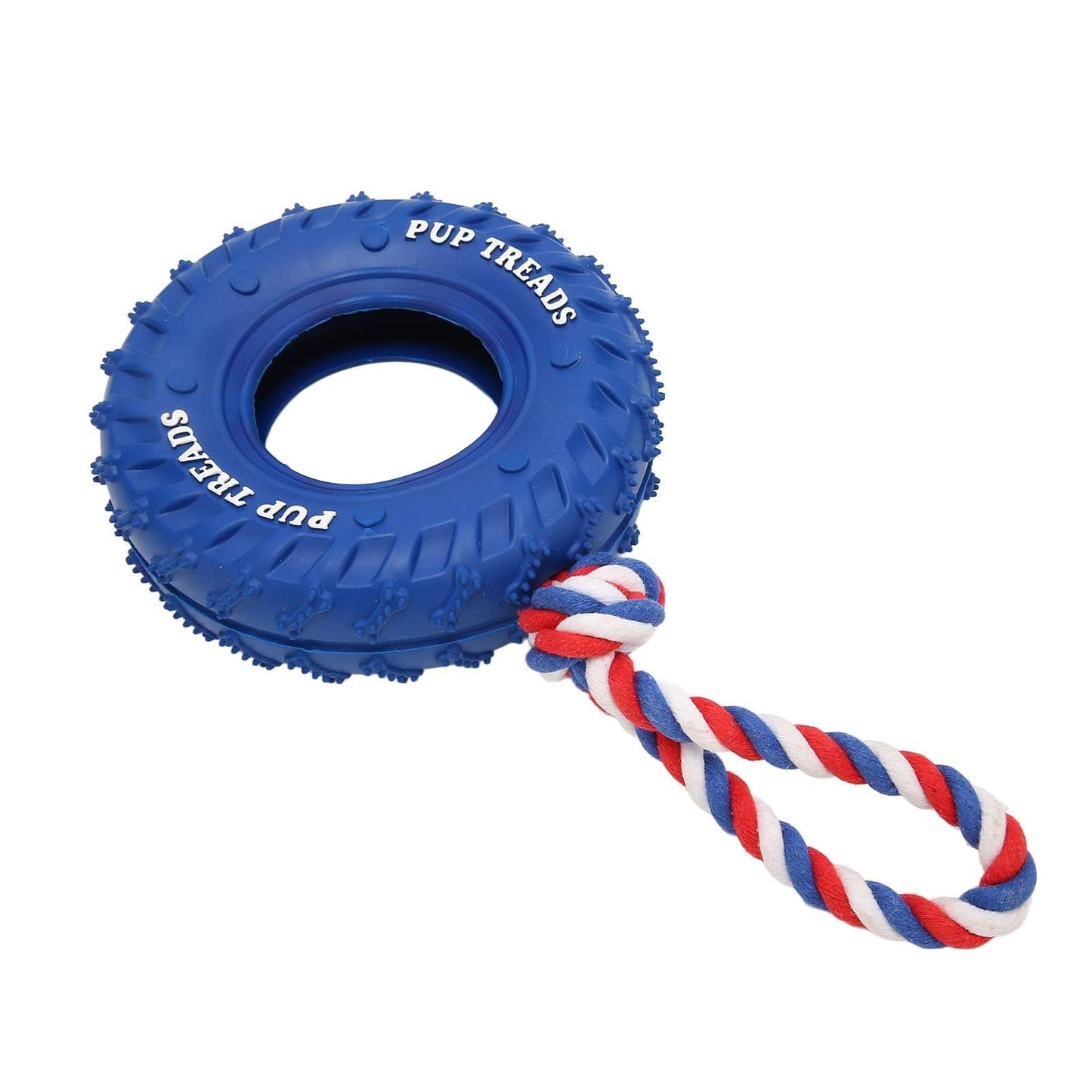 Juguetes para Perros para Masticadores Agresivos, Juguetes para Masticar Neumáticos para Perros con Cuerda, Juguetes para Masticar Cachorros De Goma para Juguetes Masticables para Perro(Blue)