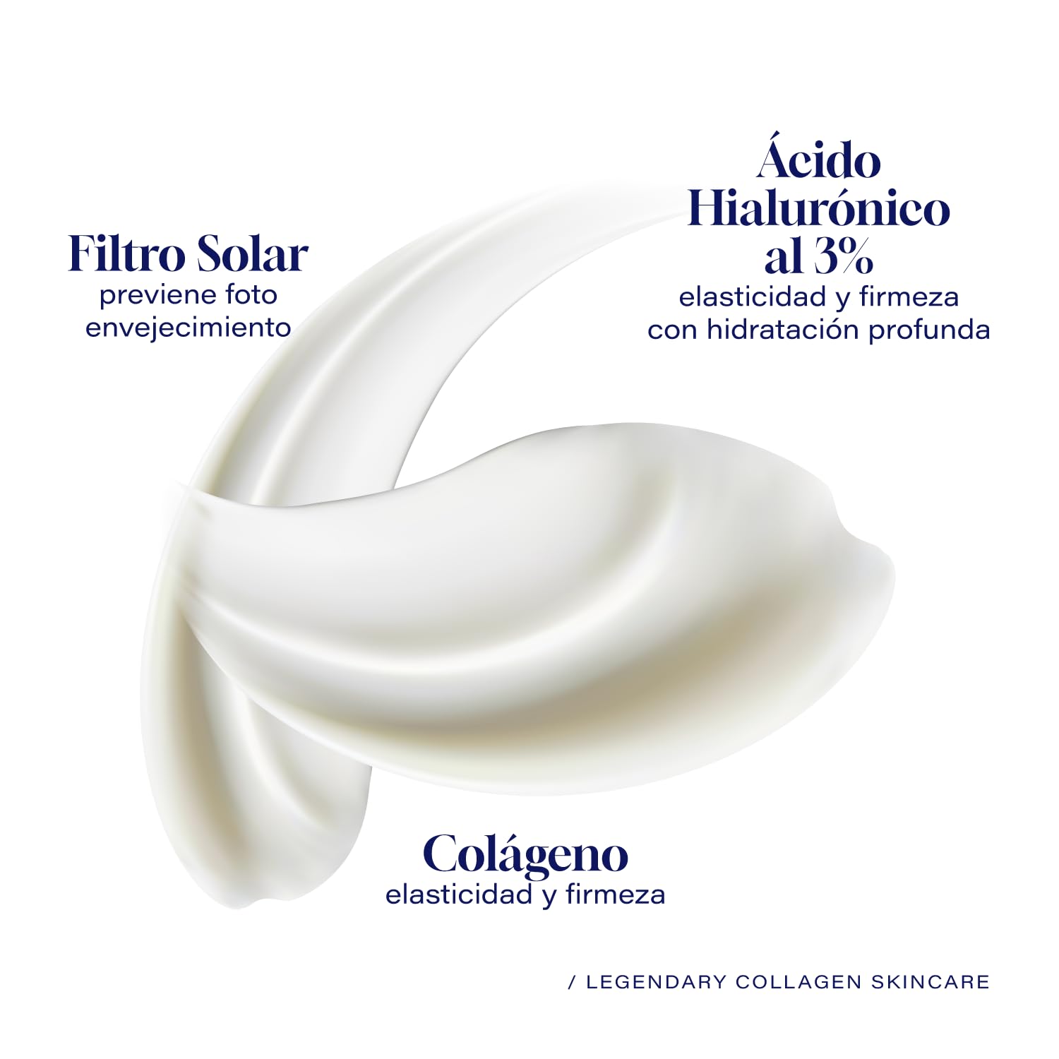 OLLAGENIC Crema Hidratante 2 en 1 | Ácido Hialurónico y Colágeno