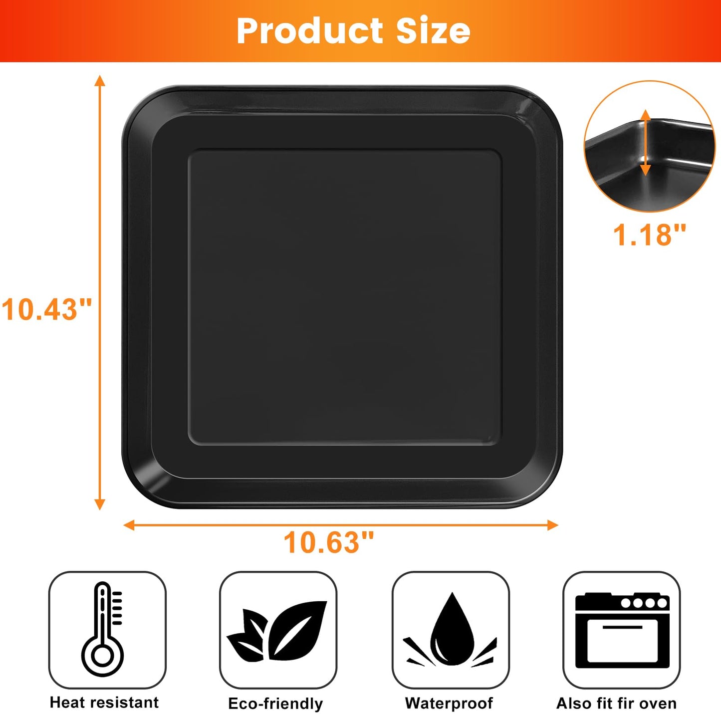 Bandeja para Hornear de Esmalte Breville Blanca para Horno Tostador Compacto Compatible con Mini Smart