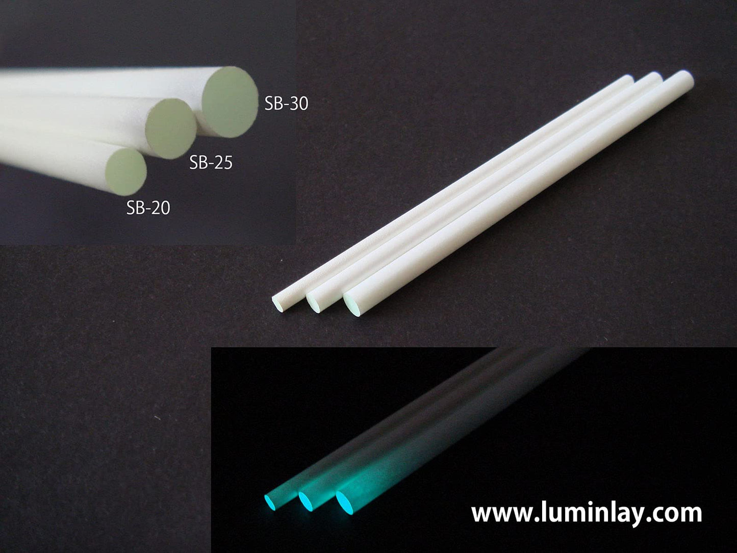 Luminlay SB & SG Series / 60 mm de longitud (diámetro 1,5 mm, azul brillante)