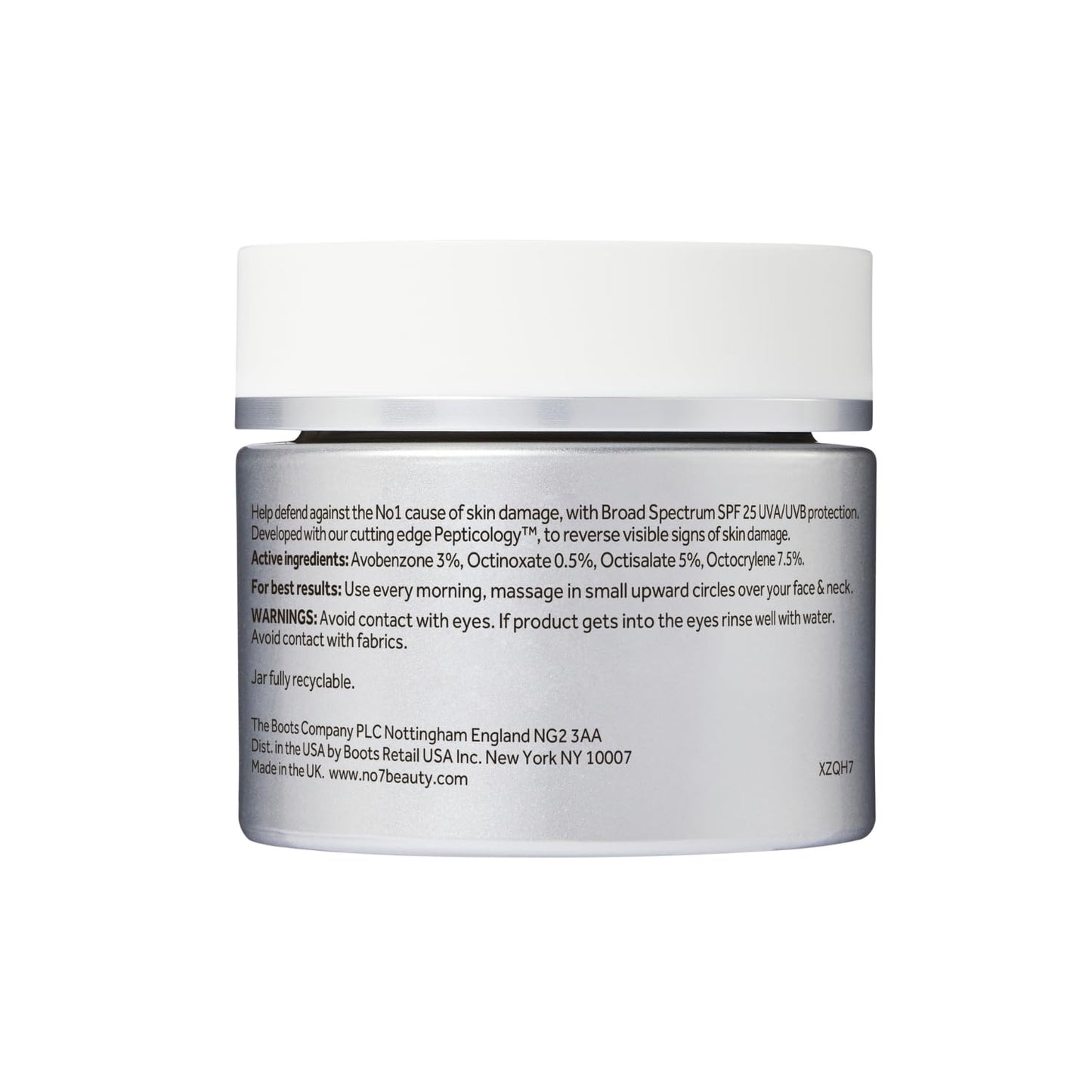 No7-Future Renew Damage Reversal Day Cream SPF 25 - Crema facial antienvejecimiento con SPF para daños solares visibles - Protege, hidrata y revierte la opacidad - Su