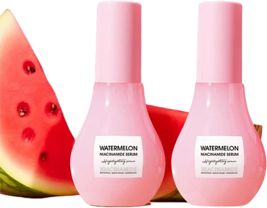 Serum Facial Hidratante e Iluminador con Niacinamida y Sandía, Ácido Hialurónico y Vitamina E, 60ml, Primer para Maquillaje, Paquete de 2