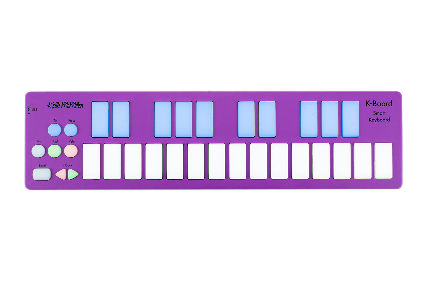 Keith McMillen Instruments K-Board-C | driver de teclado MIDI de 25 teclas USB MPE con USB-C (orquídea)