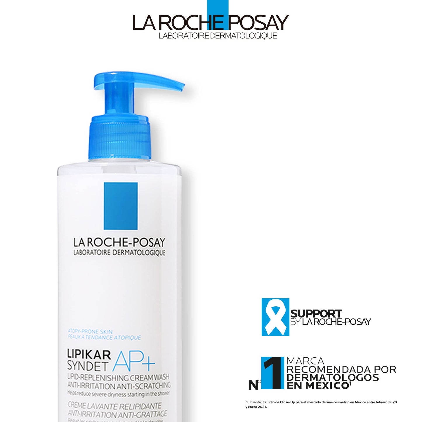 Jabón líquido La Roche Posay Lipikar Syndet AP+ para Siel Seca o Atópica 400ml