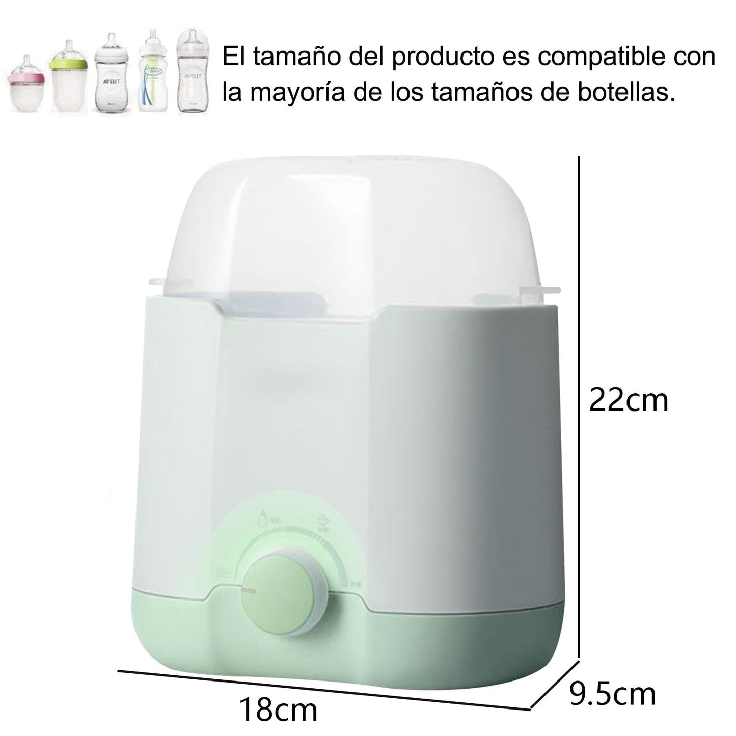 Calentador de Biberones, 5 in 1 Esterilizador de Biberones Electrico,Calentador de Biberones Portatil, Control de Temperatura Las 24 Horas, sin BPA, Regalo del Día de la Madre