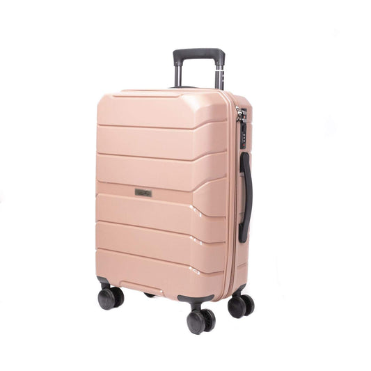 Maleta De Cabina Miguel Petacas Rosa Con Amplio Compartimento y Candado De Combinación
