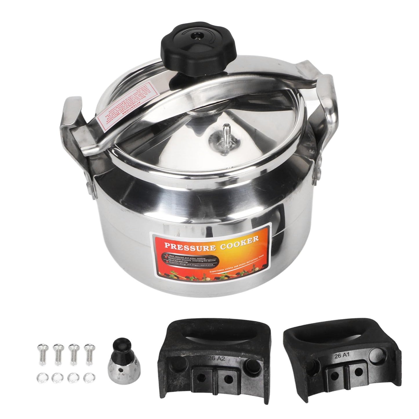 Fosa Olla a Presión de Acero Inoxidable, Olla a Presión de Utensilios de Cocina de Gran Capacidad a Prueba de Explosiones para Cocina de Inducción de Estufa de Gas de Arroz (5L)