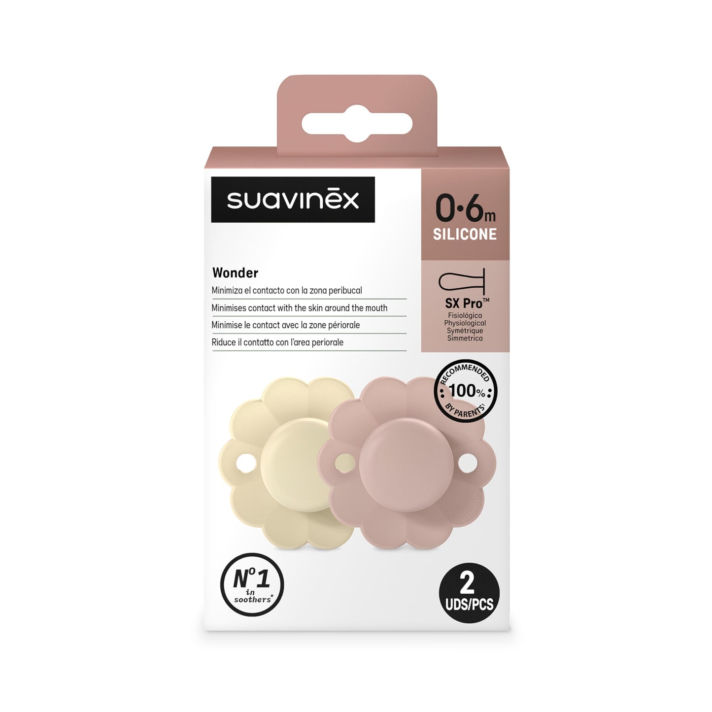 Chupete Silicona Suavinex Gris Mauve 0-6 Meses