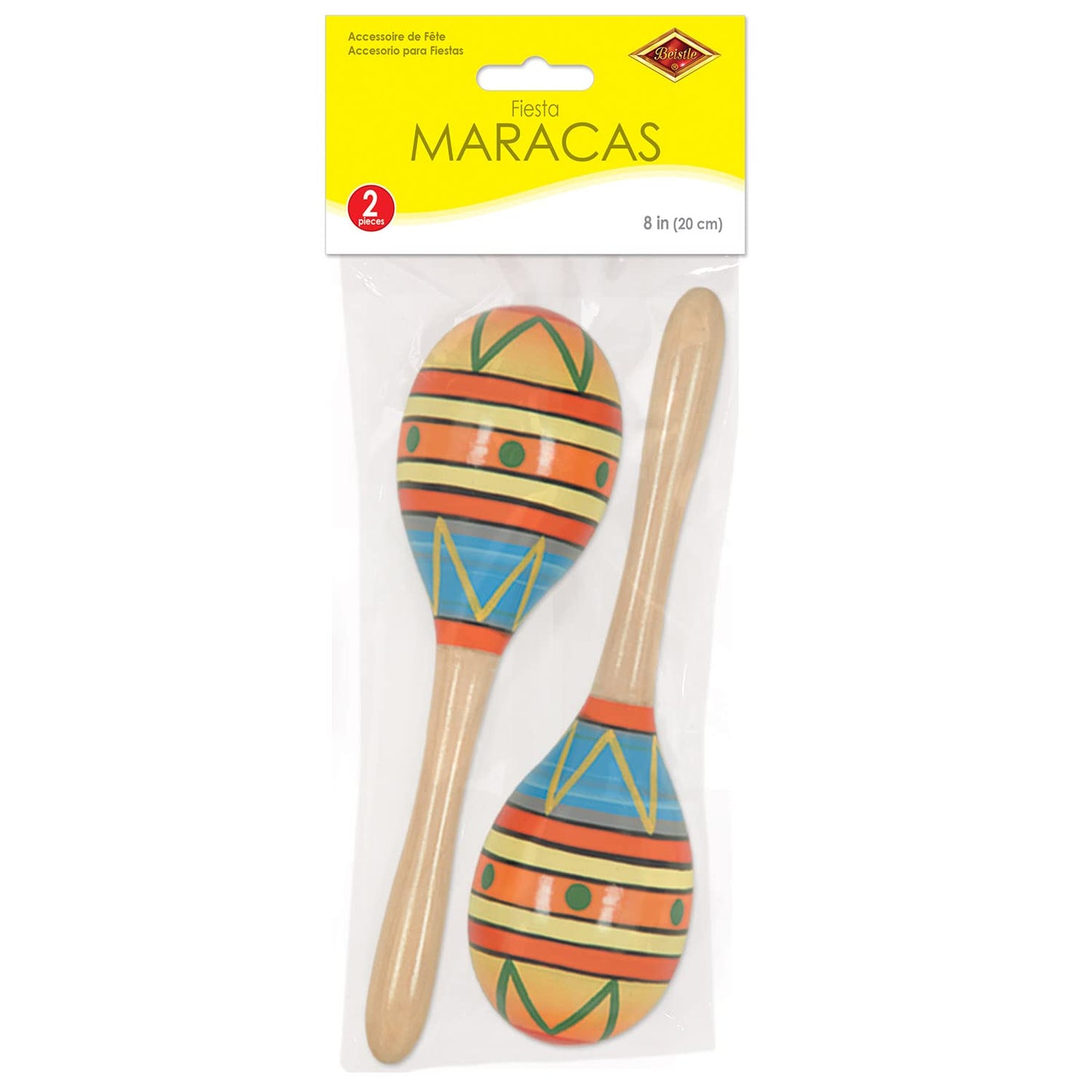 Beistle 60951-8 Fiesta Fun Party Maracas, 2 per Package