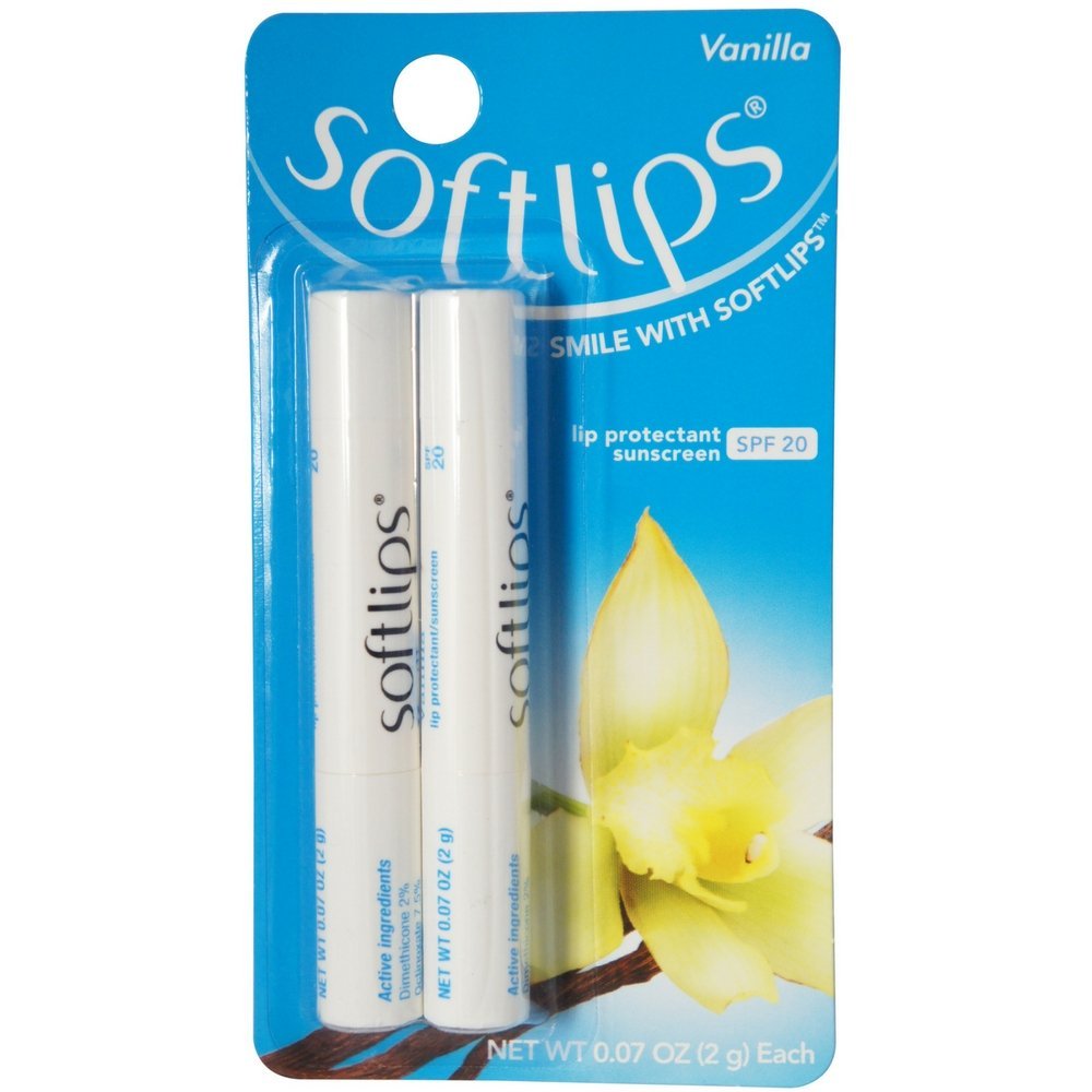 Protector Labial Softlips Vainilla SPF 20 Paquete con 2 Tubos