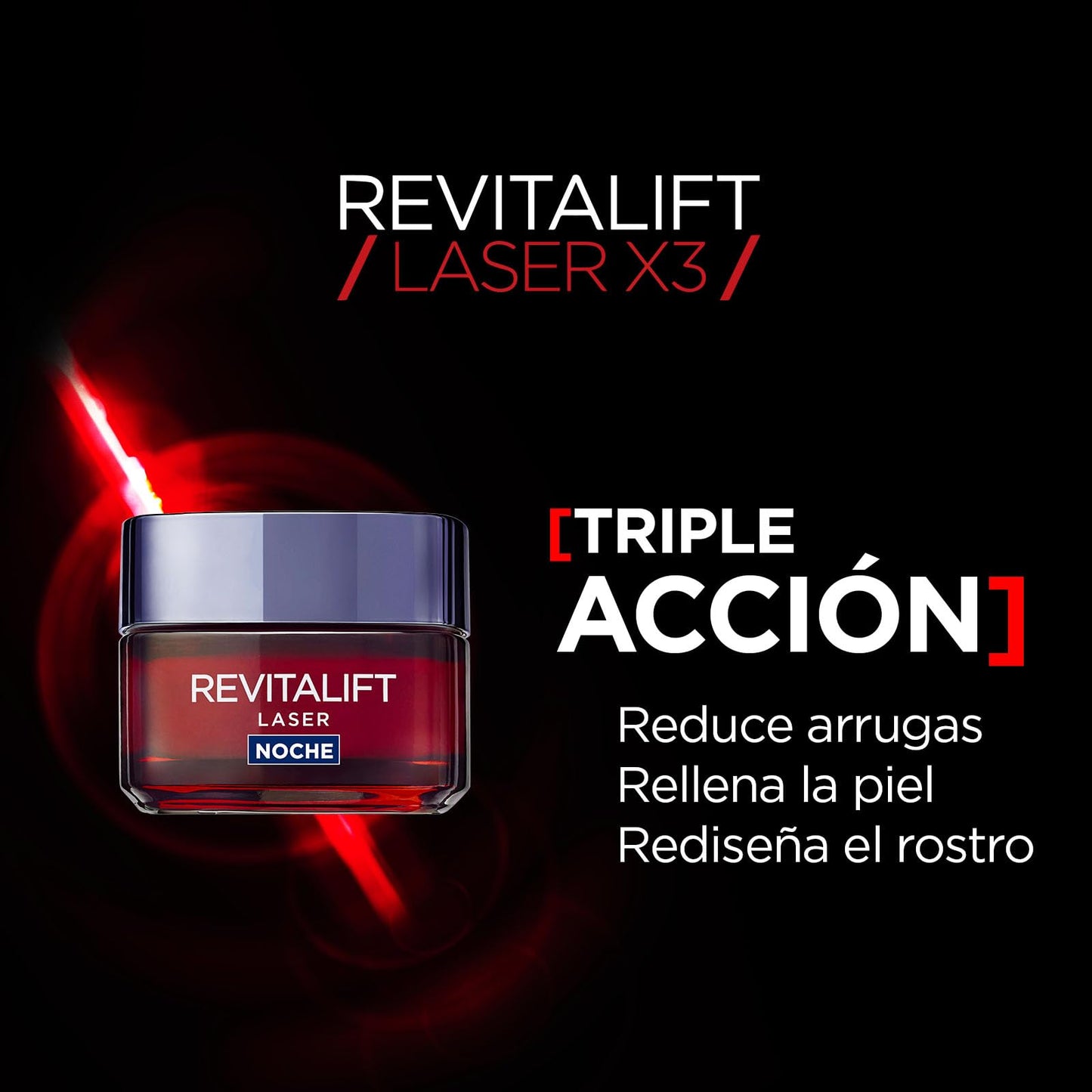 L'Oréal Paris Crema de Noche Revitalift Láser X3, 50ml